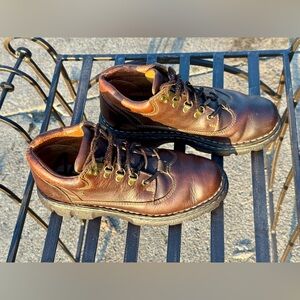 🧿Born Brown Leather Rugged Ankle Hiker Boots